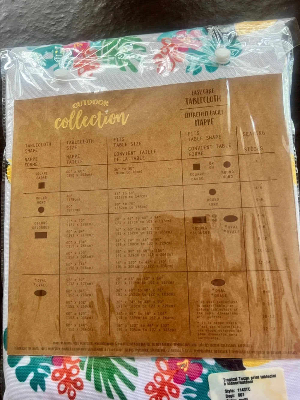 Oblong Tablecloth 60